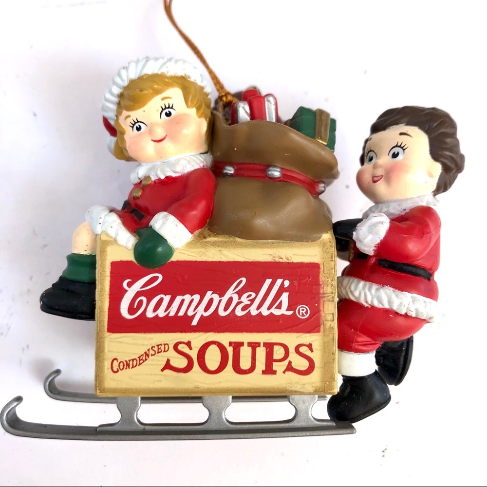 3/15 Campbell Soup Kids on sled Ornament